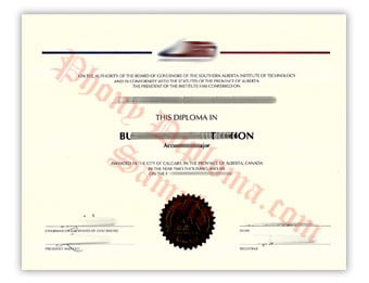 SAIT Polytechnic - Fake Diploma Sample from Canada